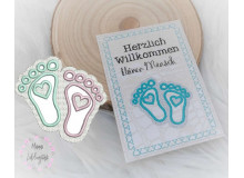 Stickdatei - Babyfüße Embossed